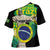 Personalized Brazil Christ the Redeemer Cross Shoulder Shirt Brasil Map Unique Stylized - Wonder Print Shop