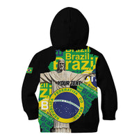 Personalized Brazil Christ the Redeemer Kid Hoodie Brasil Map Unique Stylized - Wonder Print Shop