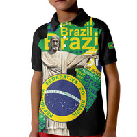 Personalized Brazil Christ the Redeemer Kid Polo Shirt Brasil Map Unique Stylized - Wonder Print Shop