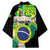 Personalized Brazil Christ the Redeemer Kimono Brasil Map Unique Stylized - Wonder Print Shop