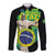 Personalized Brazil Christ the Redeemer Long Sleeve Button Shirt Brasil Map Unique Stylized - Wonder Print Shop