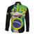 Personalized Brazil Christ the Redeemer Long Sleeve Button Shirt Brasil Map Unique Stylized - Wonder Print Shop