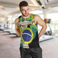 Personalized Brazil Christ the Redeemer Men Tank Top Brasil Map Unique Stylized - Wonder Print Shop