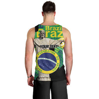 Personalized Brazil Christ the Redeemer Men Tank Top Brasil Map Unique Stylized - Wonder Print Shop