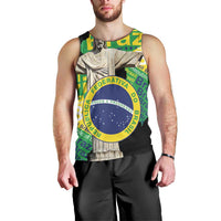 Personalized Brazil Christ the Redeemer Men Tank Top Brasil Map Unique Stylized - Wonder Print Shop