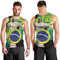 Personalized Brazil Christ the Redeemer Men Tank Top Brasil Map Unique Stylized - Wonder Print Shop