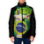 Personalized Brazil Christ the Redeemer Padded Jacket Brasil Map Unique Stylized - Wonder Print Shop