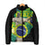 Personalized Brazil Christ the Redeemer Padded Jacket Brasil Map Unique Stylized - Wonder Print Shop