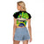 Personalized Brazil Christ the Redeemer Raglan Cropped T Shirt Brasil Map Unique Stylized - Wonder Print Shop