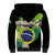 Personalized Brazil Christ the Redeemer Sherpa Hoodie Brasil Map Unique Stylized - Wonder Print Shop