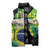 Personalized Brazil Christ the Redeemer Sleeveless Puffer Jacket Brasil Map Unique Stylized - Wonder Print Shop