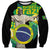 Personalized Brazil Christ the Redeemer Sweatshirt Brasil Map Unique Stylized - Wonder Print Shop