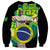 Personalized Brazil Christ the Redeemer Sweatshirt Brasil Map Unique Stylized - Wonder Print Shop