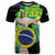 Personalized Brazil Christ the Redeemer T Shirt Brasil Map Unique Stylized - Wonder Print Shop