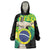 Personalized Brazil Christ the Redeemer Wearable Blanket Hoodie Brasil Map Unique Stylized - Wonder Print Shop