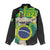 Personalized Brazil Christ the Redeemer Women Casual Shirt Brasil Map Unique Stylized - Wonder Print Shop