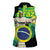 Personalized Brazil Christ the Redeemer Women Sleeveless Polo Shirt Brasil Map Unique Stylized - Wonder Print Shop