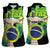 Personalized Brazil Christ the Redeemer Women Sleeveless Polo Shirt Brasil Map Unique Stylized - Wonder Print Shop