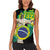 Personalized Brazil Christ the Redeemer Women Sleeveless Polo Shirt Brasil Map Unique Stylized - Wonder Print Shop
