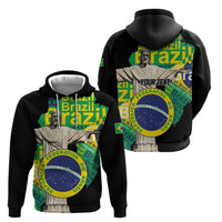 Personalized Brazil Christ the Redeemer Zip Hoodie Brasil Map Unique Stylized - Wonder Print Shop