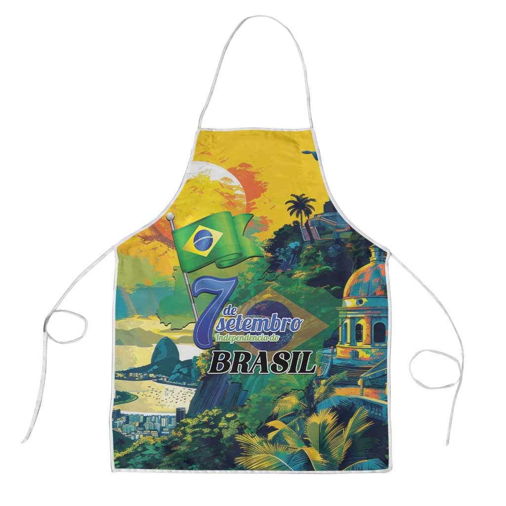 Brazil Sete de Setembro Apron Brasil Rio de Janeiro Art Style - Wonder Print Shop