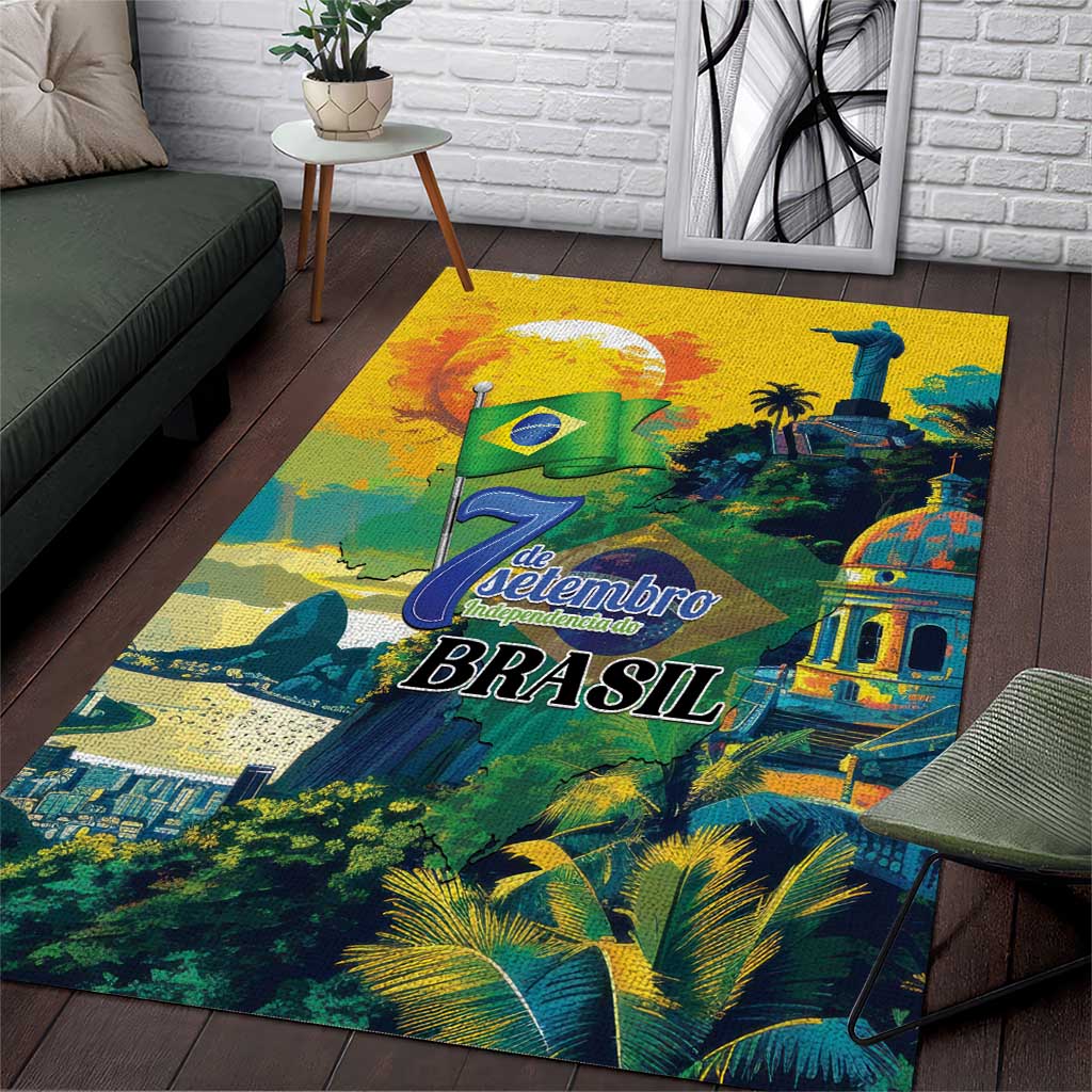 Brazil Sete de Setembro Area Rug Brasil Rio de Janeiro Art Style - Wonder Print Shop