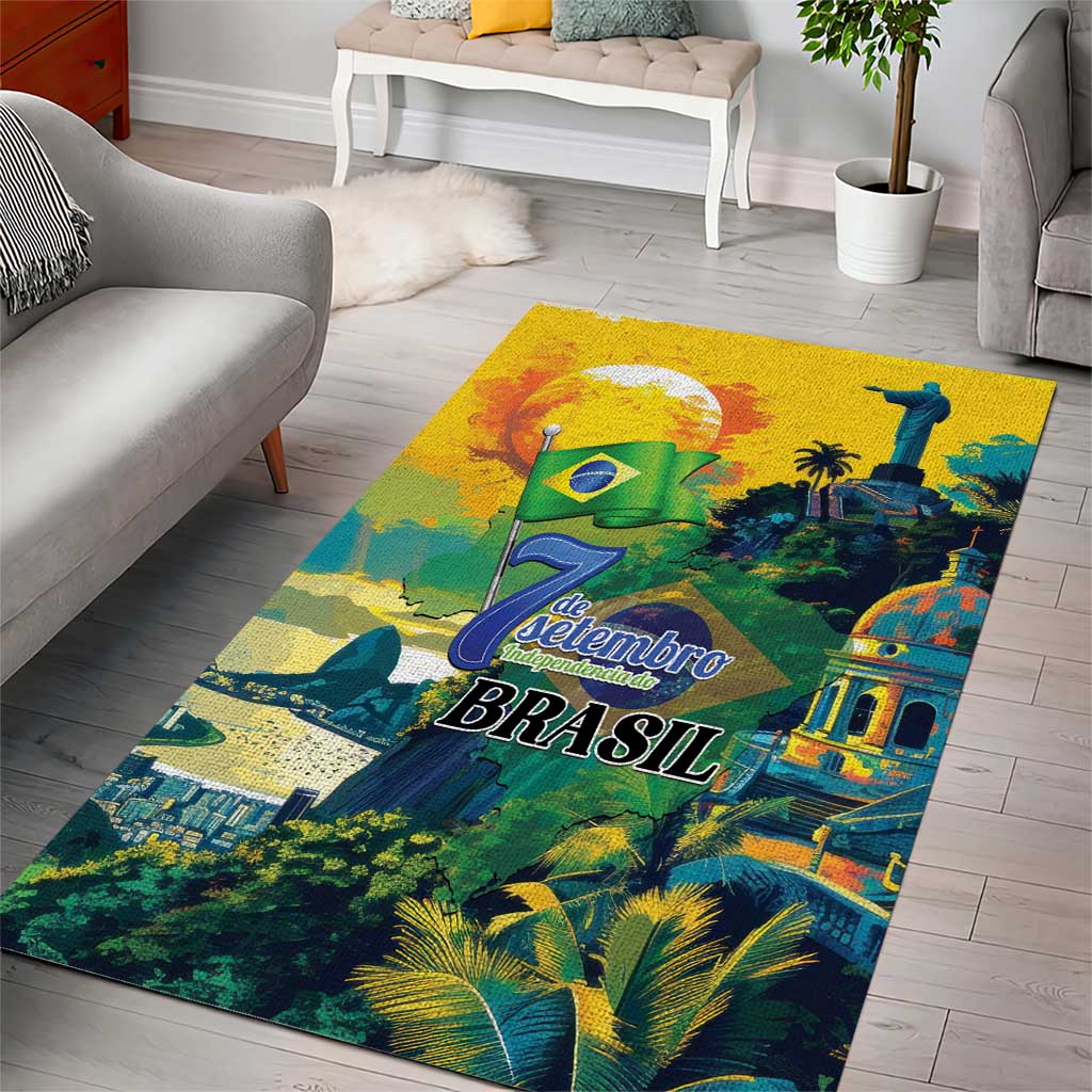 Brazil Sete de Setembro Area Rug Brasil Rio de Janeiro Art Style - Wonder Print Shop