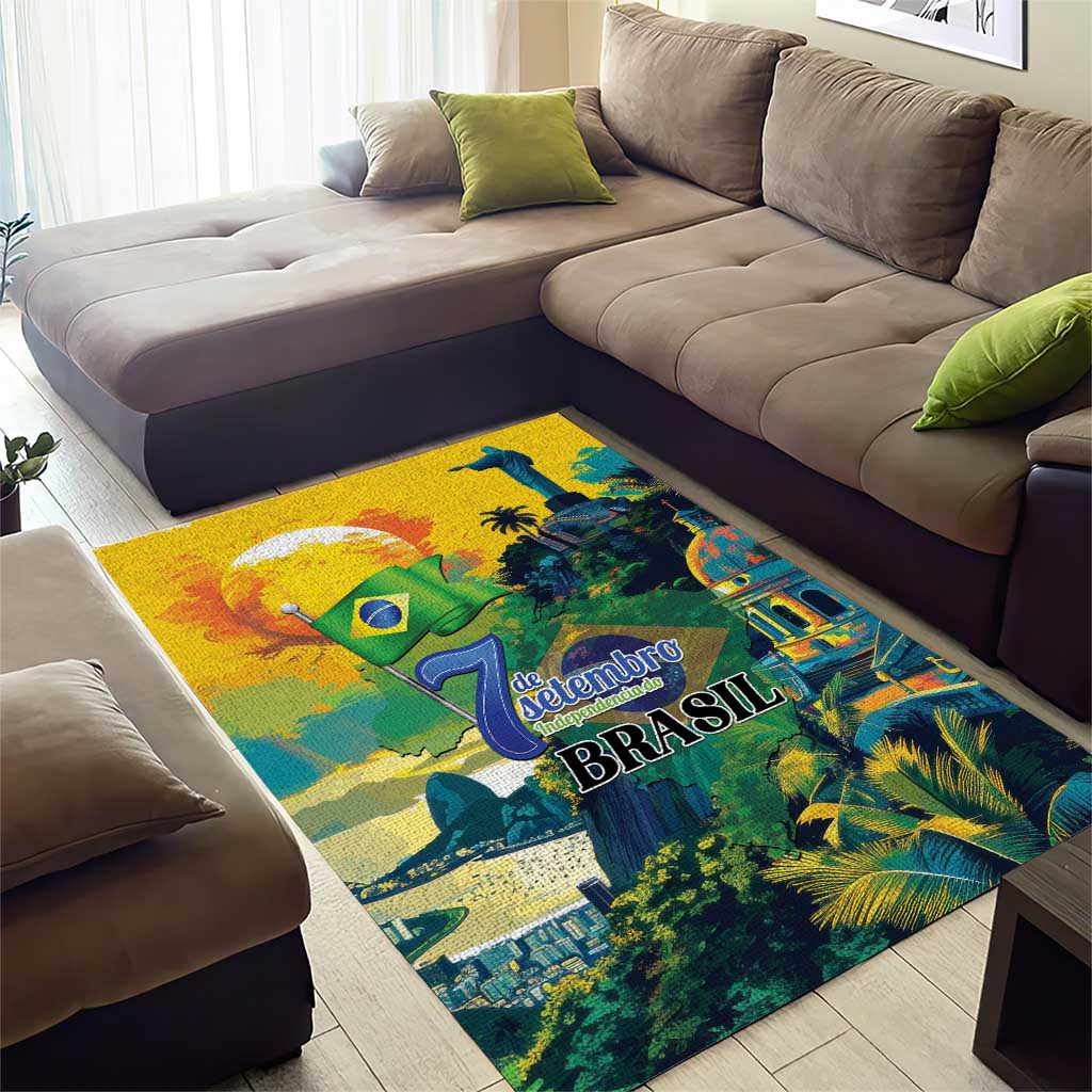 Brazil Sete de Setembro Area Rug Brasil Rio de Janeiro Art Style - Wonder Print Shop