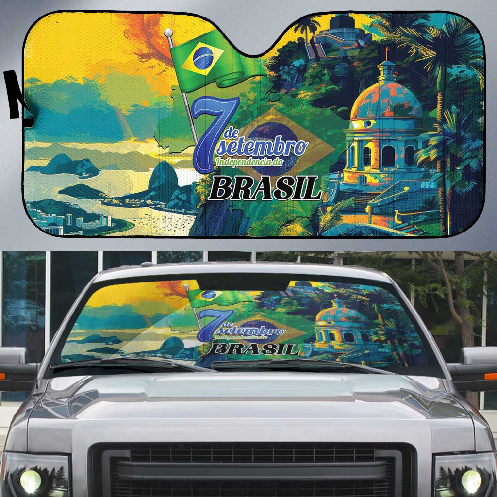 Brazil Sete de Setembro Auto Sun Shade Brasil Rio de Janeiro Art Style - Wonder Print Shop