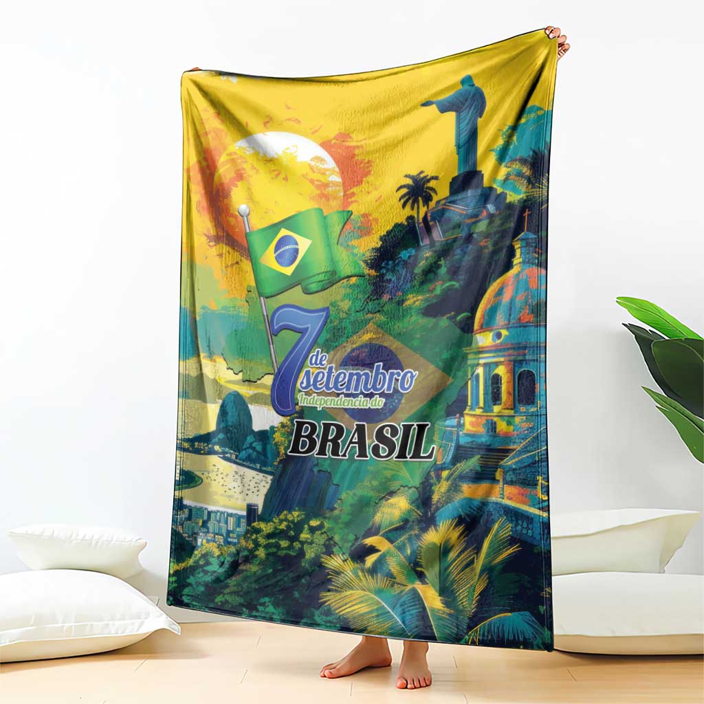 Brazil Sete de Setembro Blanket Brasil Rio de Janeiro Art Style - Wonder Print Shop
