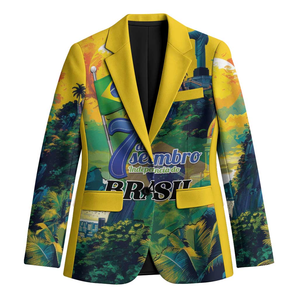Personalized Brazil Sete de Setembro Blazer Brasil Rio de Janeiro Art Style - Wonder Print Shop