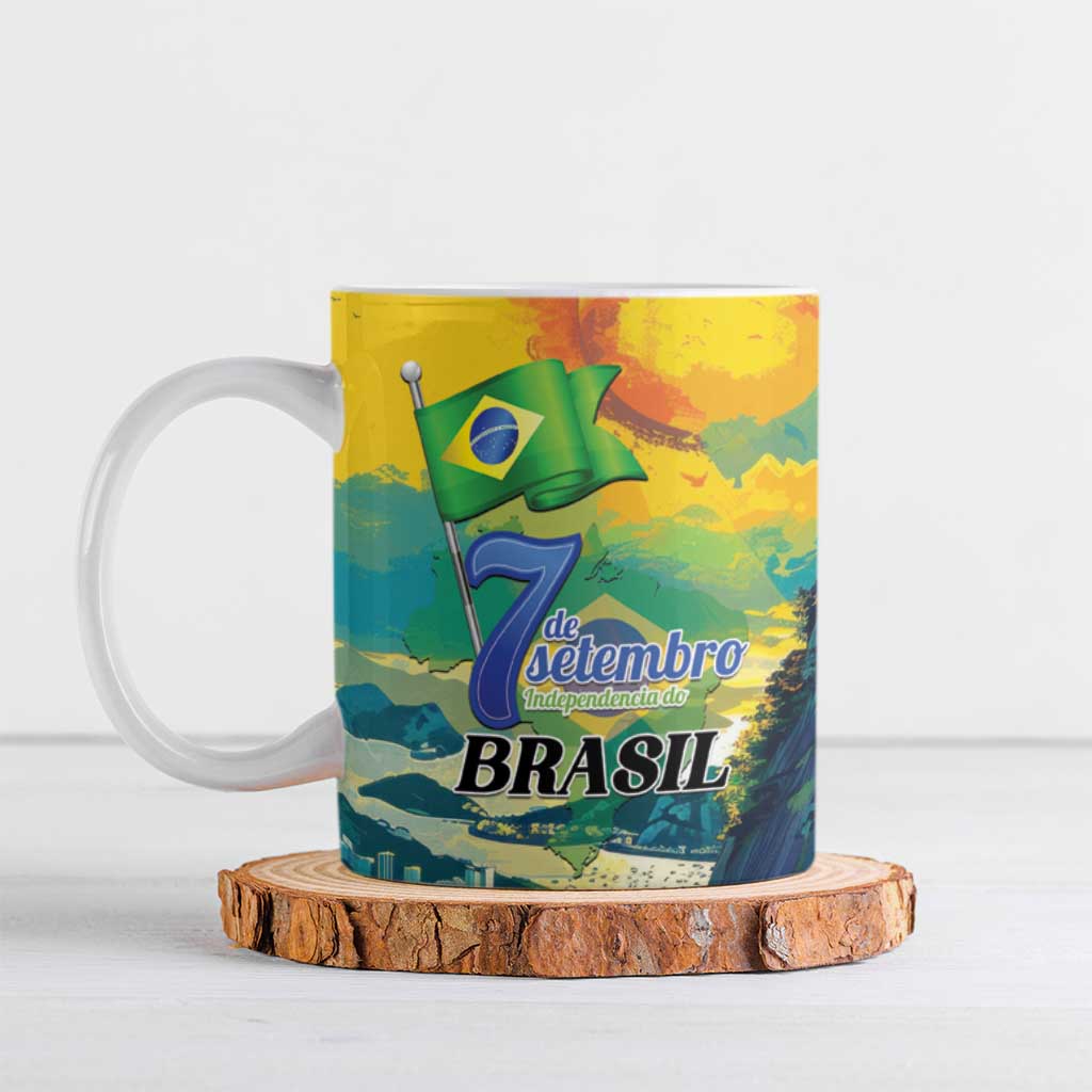 Personalized Brazil Sete de Setembro Ceramic Mug Brasil Rio de Janeiro Art Style - Wonder Print Shop