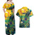 Personalized Brazil Sete de Setembro Couples Matching Off Shoulder Maxi Dress and Hawaiian Shirt Brasil Rio de Janeiro Art Style - Wonder Print Shop