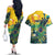 Personalized Brazil Sete de Setembro Couples Matching Off The Shoulder Long Sleeve Dress and Hawaiian Shirt Brasil Rio de Janeiro Art Style - Wonder Print Shop