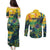 Personalized Brazil Sete de Setembro Couples Matching Puletasi and Long Sleeve Button Shirt Brasil Rio de Janeiro Art Style - Wonder Print Shop