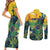 Personalized Brazil Sete de Setembro Couples Matching Short Sleeve Bodycon Dress and Long Sleeve Button Shirt Brasil Rio de Janeiro Art Style - Wonder Print Shop