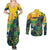 Personalized Brazil Sete de Setembro Couples Matching Summer Maxi Dress and Long Sleeve Button Shirt Brasil Rio de Janeiro Art Style - Wonder Print Shop