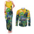 Personalized Brazil Sete de Setembro Couples Matching Tank Maxi Dress and Long Sleeve Button Shirt Brasil Rio de Janeiro Art Style - Wonder Print Shop