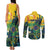 Personalized Brazil Sete de Setembro Couples Matching Tank Maxi Dress and Long Sleeve Button Shirt Brasil Rio de Janeiro Art Style - Wonder Print Shop