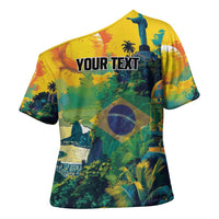 Personalized Brazil Sete de Setembro Cross Shoulder Shirt Brasil Rio de Janeiro Art Style - Wonder Print Shop