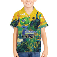 Personalized Brazil Sete de Setembro Family Matching Long Sleeve Bodycon Dress and Hawaiian Shirt Brasil Rio de Janeiro Art Style - Wonder Print Shop
