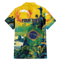 Personalized Brazil Sete de Setembro Family Matching Short Sleeve Bodycon Dress and Hawaiian Shirt Brasil Rio de Janeiro Art Style - Wonder Print Shop