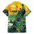 Personalized Brazil Sete de Setembro Family Matching Short Sleeve Bodycon Dress and Hawaiian Shirt Brasil Rio de Janeiro Art Style - Wonder Print Shop