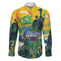 Personalized Brazil Sete de Setembro Family Matching Summer Maxi Dress and Hawaiian Shirt Brasil Rio de Janeiro Art Style - Wonder Print Shop
