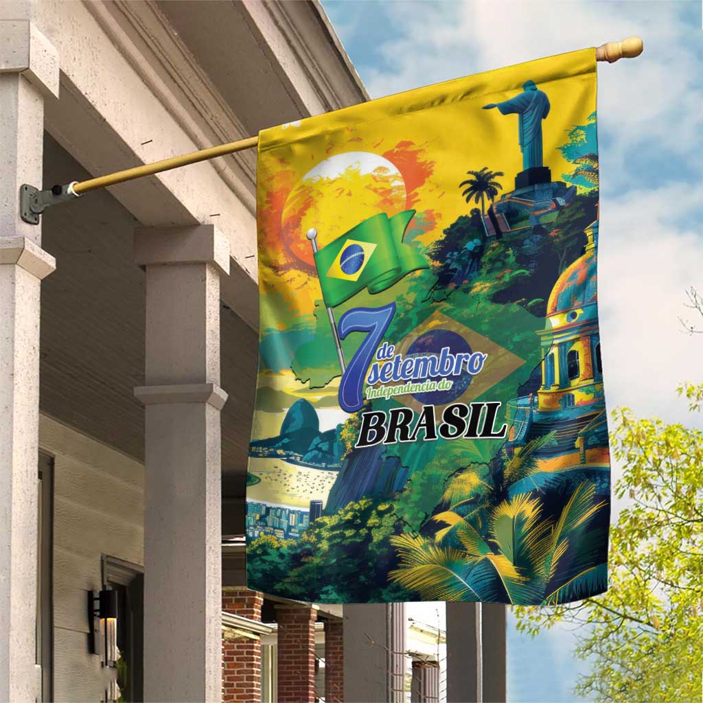 Brazil Sete de Setembro Garden Flag Brasil Rio de Janeiro Art Style - Wonder Print Shop