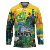 Personalized Brazil Sete de Setembro Hockey Jersey Brasil Rio de Janeiro Art Style - Wonder Print Shop