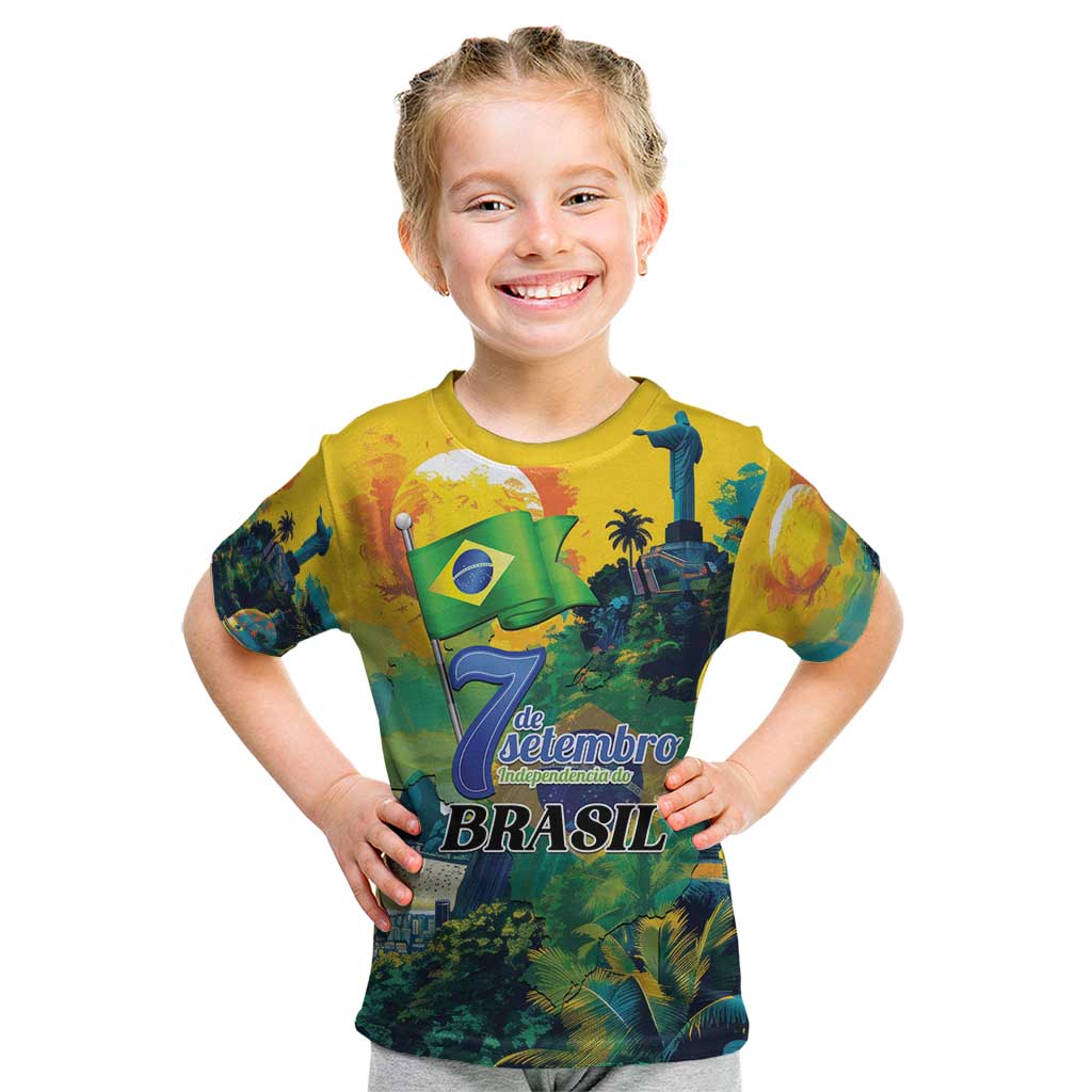 Personalized Brazil Sete de Setembro Kid T Shirt Brasil Rio de Janeiro Art Style - Wonder Print Shop