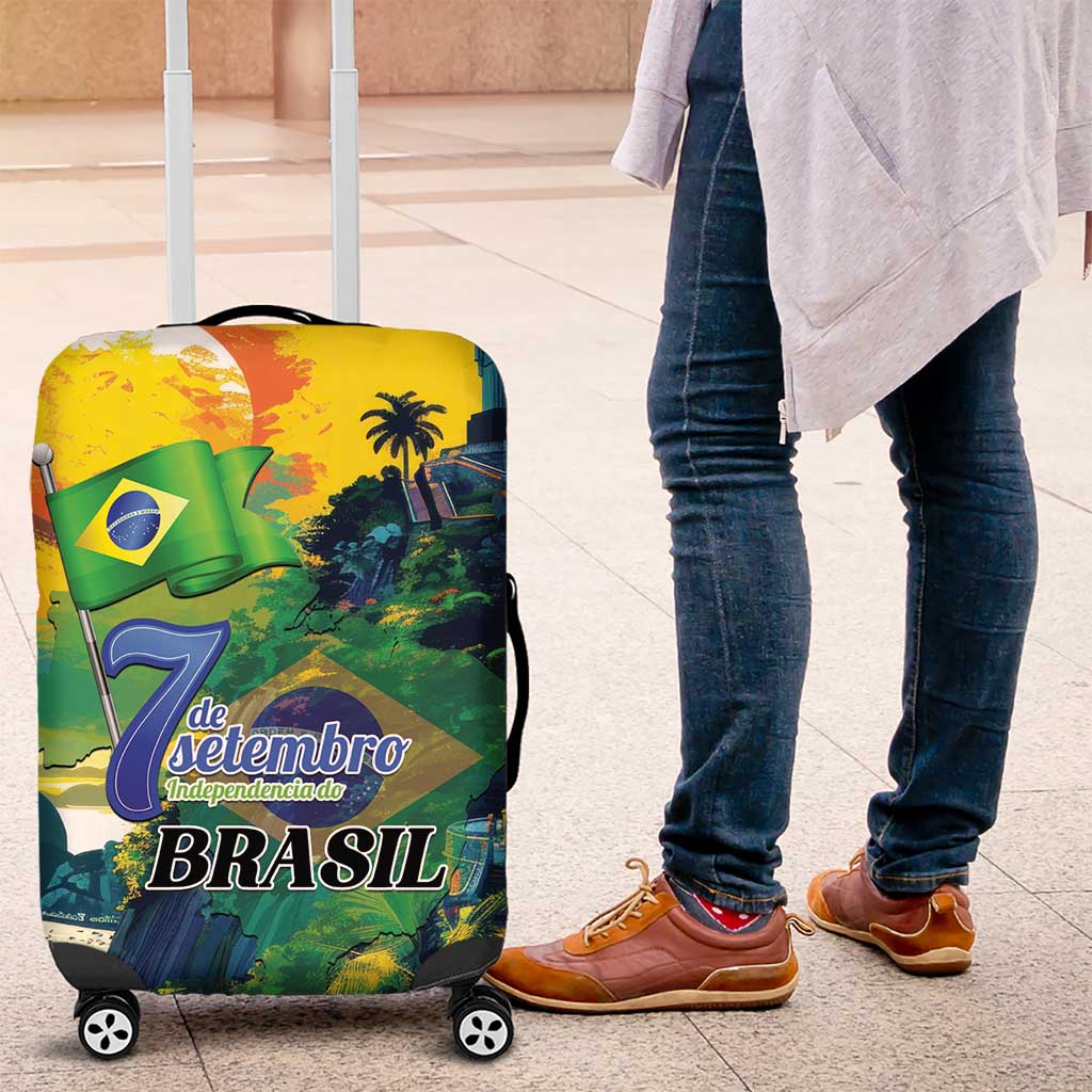 Brazil Sete de Setembro Luggage Cover Brasil Rio de Janeiro Art Style - Wonder Print Shop