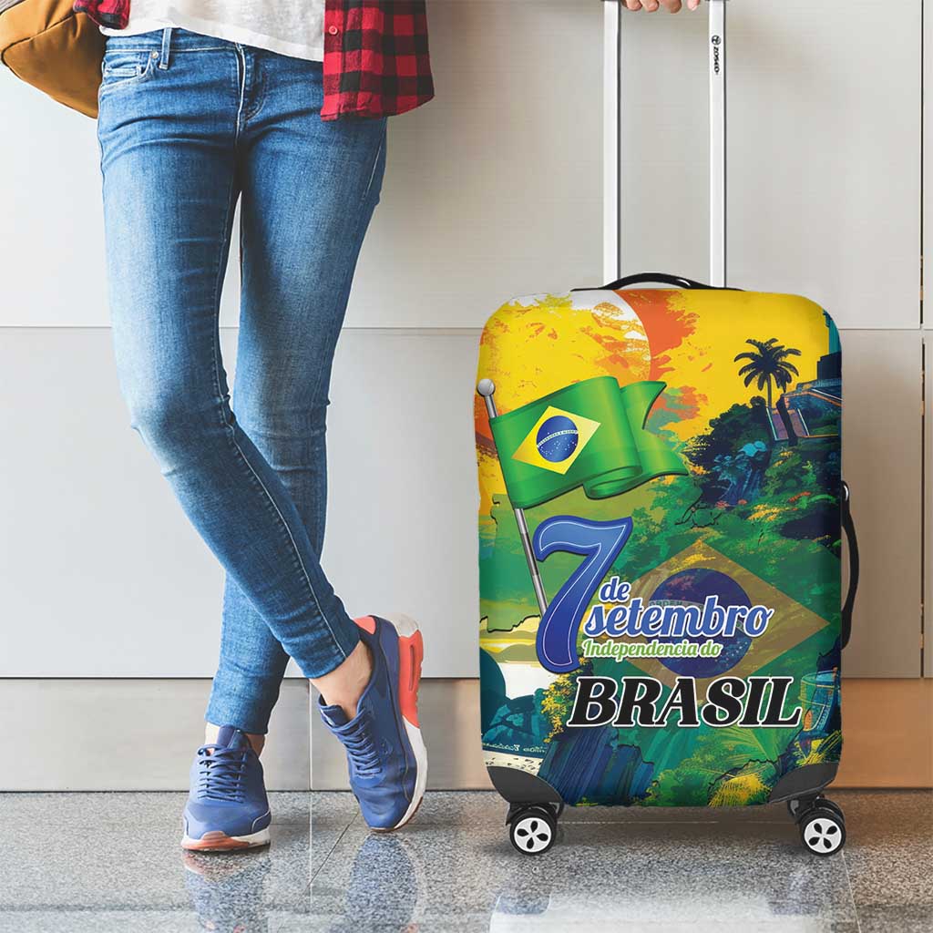 Brazil Sete de Setembro Luggage Cover Brasil Rio de Janeiro Art Style - Wonder Print Shop