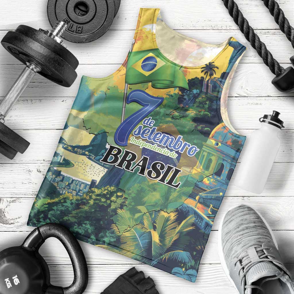 Personalized Brazil Sete de Setembro Men Tank Top Brasil Rio de Janeiro Art Style - Wonder Print Shop